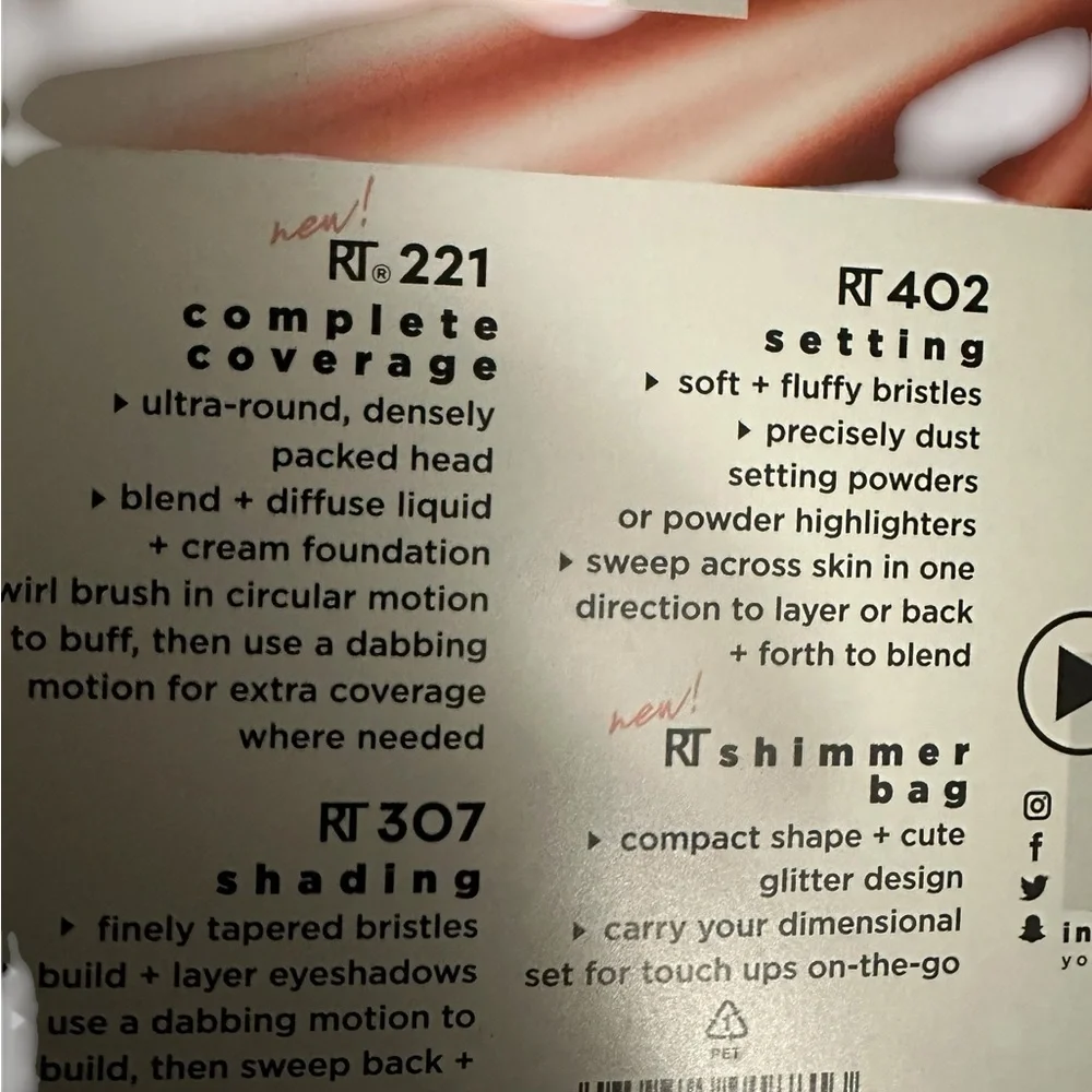 Real Techniques luminous brush set Limited Edition NIB
